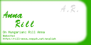 anna rill business card